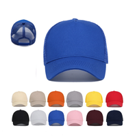 Sombreros de camionero de 5 paneles en blanco personalizados gorra de camionero de malla lisa de alta calidad