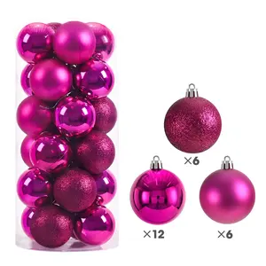 Wholesale Shatterproof Plastic Christmas Ball Tree Ornaments Decoration