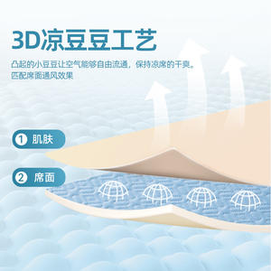 Ensemble de matelas en soie glacée Miminkang 1,5 m 1,8 m, frais pour l'été, doux, lavable, literie trois pièces, style simple - Product Image 2