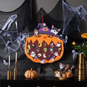 Custom DIY <strong>Felt</strong> Halloween <strong>Pumpkin</strong> Hanging Ornaments Set for Child Decoration-Factory Price New Arrival - Product Image 5