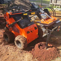 Mini-chargeuse compacte multifonction Derette 380 certifiée CE EPA, modèle à roues, pour la conduite et le travail