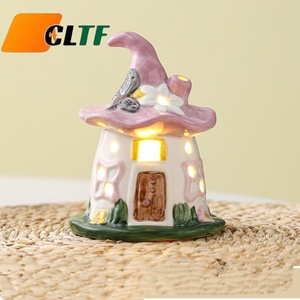 Linda Lámpara de Noche de Cerámica con Forma de <span class=keywords><strong>Casa</strong></span> Mágica para Halloween, Lámpara de Noche para Dormitorio Infantil, Lámpara de Noche Acogedora para Dormir, Regalo de Cumpleaños - Product Image 3