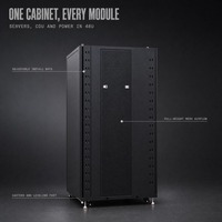Armoire de refroidissement liquide 48U pour centre de données, solution rack avec CDU, baies réglables 19 pouces pour serveur AI GPU
