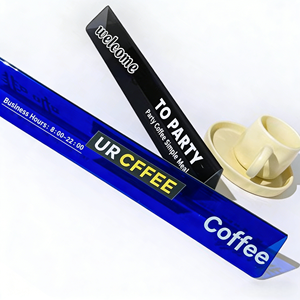 Cartel de mesa de acrílico transparente de 3mm de espesor en forma de arco personalizado, soporte de impresión UV IP65, <span class=keywords><strong>cartelera</strong></span> personalizada montada en la pared resistente a la intemperie - Product Image 1