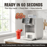 SCHEF Elektrische Automatische IJsblokjes- & Fruit Smoothie Maker 2-in-1 Design Compact RVS voor Hotelgebruik