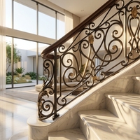 Rampe d'escalier décorative élégante en fer forgé pour l'intérieur