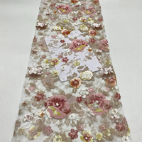 Plante Colorée Broderie Paillettes Broderie Haut De Gamme Robe Cheongsam Tissu À Paillettes