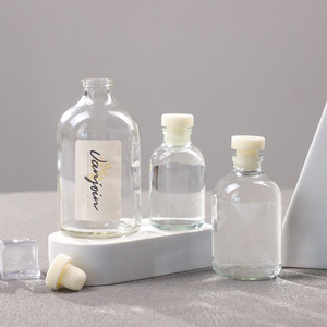 Personnaliser 30ml 60ml 120ml bouteille de boisson rechargeable en verre lait café bouteilles de jus de fruits en verre vides avec <span class=keywords><strong>bouchon</strong></span> - Product Image 4