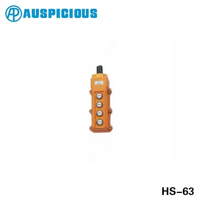 AUSPICIOUSHS6シリーズワイヤーホイストプッシュボタンスイッチシングルまたはダブル緊急停止クレーンスイッチHS61 HS62 HS63 HS64
