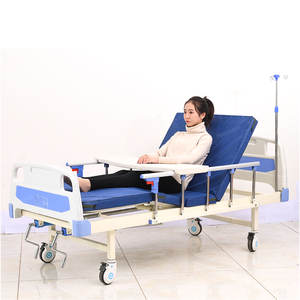 Económica habitación de <span class=keywords><strong>Hospital</strong></span> muebles ajustables de acero inoxidable ABS 2 dos manivela Manual de paciente de la cama - Product Image 5