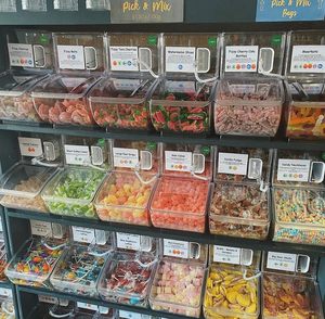 Cửa hàng bán lẻ siêu thị nhựa PC hạt ngũ cốc Acrylic Kẹo hộp và bin số lượng lớn thực phẩm container với Scoop - Product Image 5