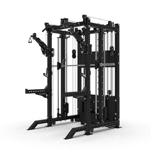 POWERMAN Máquina de Entrenamiento Funcional Comercial, Máquina Smith 1:1 y 2:1, Polea Superior, <span class=keywords><strong>Remo</strong></span> Bajo, Crossover de Cables Todo en Uno para Gimnasio en Casa - Product Image 5