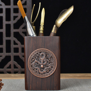 Juego de Té de Madera Heng Hua, Seis Caballeros, Cuadrado, de Palisandro y Ébano, Utensilios para Té Kung Fu, Herramientas para el Té de la Tarde - Product Image 4