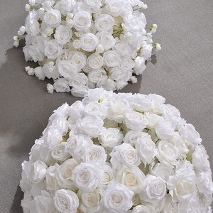 Bola de flores artificiales blancas de alta calidad, adorno para mesa de boda, para decoración de bodas - Product Image 3