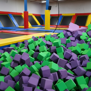 Parc de trampolines en mousse sur le thème de l'océan, carré, multicolore, personnalisé pour garçons et filles, marque Kaluen, sans filet de protection - Product Image 5