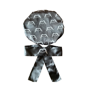 Bonnet de nuit en satin de soie doux et coloré, personnalisé avec logo, double face réversible, vente en gros - Product Image 1