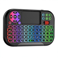 Mini clavier M2 double mode avec rétroéclairage 7 couleurs, pavé tactile, molette et souris volante multifonction pour 5.2 2.4G