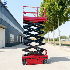 Elevador de tijera eléctrico para exteriores, capacidad de carga de 500-2000kg, polipasto de construcción, plataforma de trabajo aéreo de alto ROI - Product Image 6