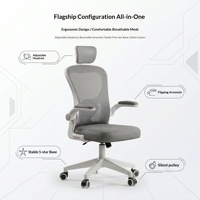 Chaises de bureau ergonomiques modernes au design simple, base à cinq étoiles, pivotantes, réglables, en maille, pour la maison, le bureau, les salles de conférence et l'informatique