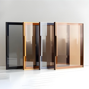 OUGOO Armoire <span class=keywords><strong>coulissante</strong></span> moderne en aluminium et verre avec éclairage LED, 5+ tiroirs, design minimaliste personnalisable pour le salon - Product Image 6