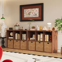 Étagère Modulaire en Acier Effet Bois Rétro, Idéale pour Exposer Livres et Ranger Articles Divers, pour Chambre, Bureau et Salon