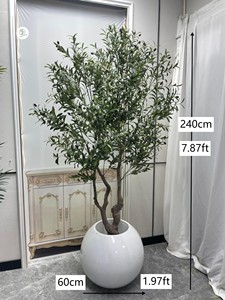Oh arti grandi piante artificiali albero <span class=keywords><strong>Bonsai</strong></span> olivo artificiale 210cm di altezza resistenza finto ulivo Indoor albero - Product Image 2