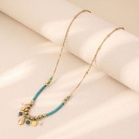 Collier ras du cou bohème en pierres naturelles pour femme, avec breloque pièce de monnaie colorée en fil et acier inoxydable, bijoux d'été pour la plage, vente en gros, cadeaux
