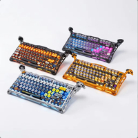 Clavier de jeu mécanique sans fil GravaStar Mercury K1 Pro 75% Tri-mode Gasket Hot Swappable en alliage d'aluminium RGB 8000mAh