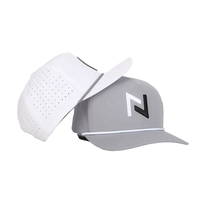 Casquette Snapback Structurée à Rayures Dobby Personnalisée avec Logo Éclair Découpé au Laser Unisexe Polyester/Coton Faible MOQ BSCI DDP