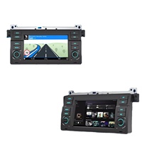 Compatible avec BMW E46 9806, écran partagé 7 pouces, navigation GPS Android et caméra de recul, unité de tableau de bord tout-en-un