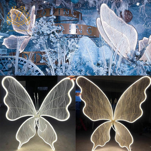 Led bướm đứng ánh sáng tiếp nhận đám cưới trang trí bướm đường dẫn ánh sáng cho tiệc cưới sân khấu lối đi trang trí - Product Image 2