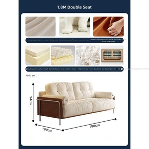 Canapé en chenille vintage français sur mesure, forme nuage, <span class=keywords><strong>housse</strong></span> amovible et lavable pour salon de luxe - Product Image 6