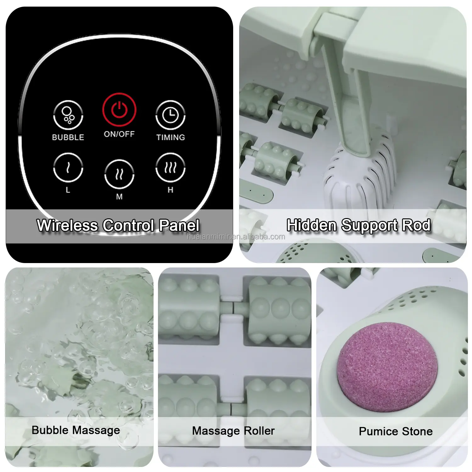 Usine directe prix OEM nouvelle conception pliable bain de pieds Spa masseur Spa machine de bain avec grand rouleau de massage