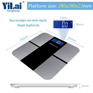 Yilai Factory Scale 180KG 396LB Electronic <strong>Blance</strong> of Glass Analyzer Body Fat Weight Scale Best Smart Wifi Scale - Product Image 2