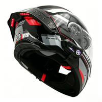 Nouveau casque de vélo pour hommes, modulaire, rabattable, homologué DOT, avec LED et visière double optionnelle, doublure en ABS et mousse