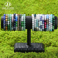 Bracelet en perles de verre de calcédoine mélangées, bijoux fantaisie multicolores en pierre, pour usage quotidien, bracelet perlé multi-matériaux