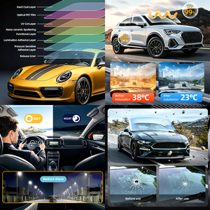 Film de protection solaire pour vitres de voiture en céramique nano pulvérisée haute clarté, bloquant 99 % des <span class=keywords><strong>UV</strong></span> et IR99, contrôle de la chaleur, film <span class=keywords><strong>anti</strong></span>-<span class=keywords><strong>UV</strong></span> pour vitres automobiles - Product Image 5