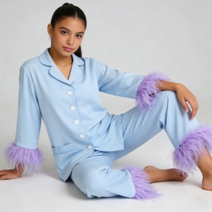 Pigiami da <span class=keywords><strong>Donna</strong></span> <span class=keywords><strong>in</strong></span> <span class=keywords><strong>Modal</strong></span> Personalizzati e Stampati su Misura, Comodi e Larghi, Vendita all'Ingrosso - Product Image 4