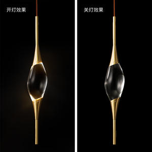 Postmodern Hotel Room <b>Crystal</b> Bay Window <b>Chandelier</b> Luxury Copper and <b>Crystal</b> Nordic Bedside Lamps for Home Restaurant Bar Use - Product Image 6