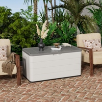 Boîte de rangement pour jouets d'enfants, 387 litres, moderne, durable, écologique, boîte de rangement pour terrasse, boîte étanche pour l'extérieur