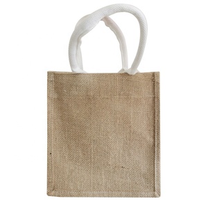 Borse in juta personalizzate eco-friendly stile pieghevole Logo personalizzato in tela naturale riutilizzabile spiaggia Shopping all'ingrosso simpatybag regali - Product Image 2