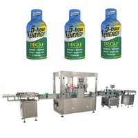 Machine de capsulage remplissante de boisson d'énergie de bouteille de tir automatique de 60ml ligne de machine d'embouteillage de boisson de jus de 300ml 500ml