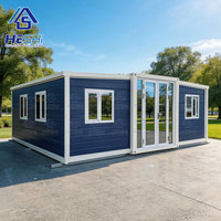 Maison conteneur préfabriquée modulaire mobile extensible de 30 pieds, étanche et galvanisée, pour projets multi-unités de développement, type bungalow