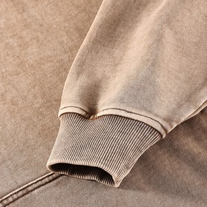 Bán Buôn Unisex 450gsm 100% Cotton Heavyweight Trống Thời Trang Quá Khổ Rửa Hoodies Cho Nam Giới Với Túi - Product Image 4