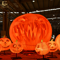 Lanterne de citrouille géante LFS-62-Scary Jack-o '-lantern avec éclairage LED pour parc d'attractions Halloween