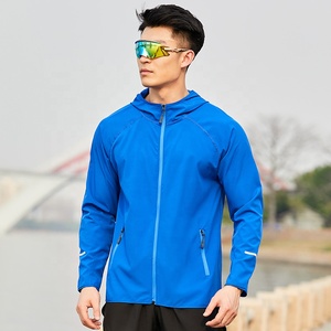 سترات واقية من الرياح التخييم للرجال ، معاطف الجري في الهواء الطلق بسحاب كامل - Product Image 4