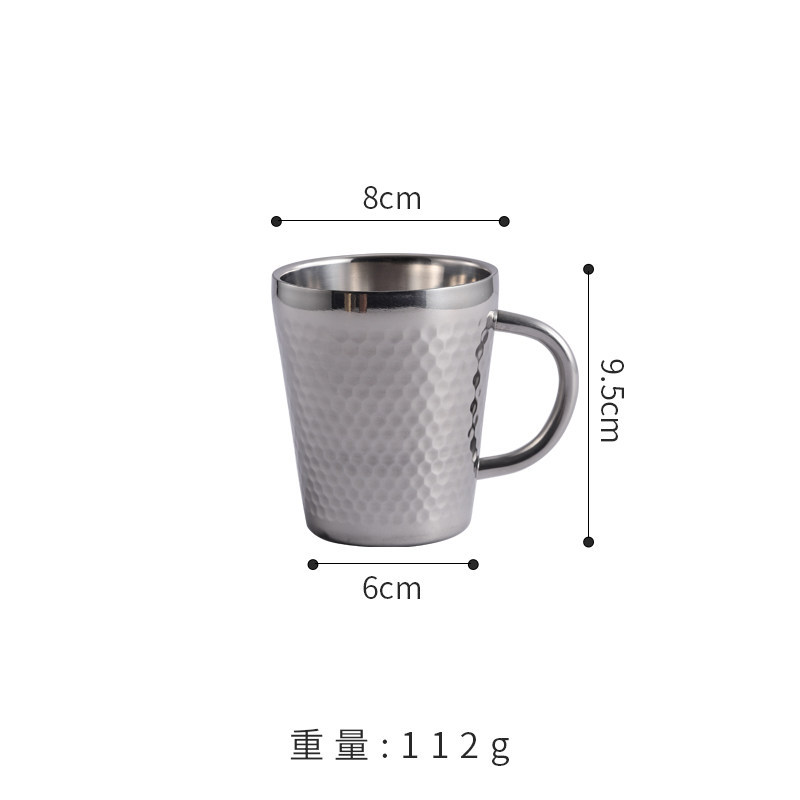 Mug à texture martelée (argent brillant)