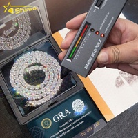 Prix pas cher Bijoux Hip Hop 2MM 3MM 4MM 5MM 6.5MM GRA Certificat S925 Argent Vvs Diamant Moissanite Tennis Chaîne Collier