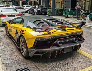 Parachoques trasero de fibra de carbono para coche, kit de carrocería de parachoques delantero, falda lateral, para Lamborghini Aventado LP720 LP700 a LP750 <span class=keywords><strong>SVJ</strong></span> - Product Image 4