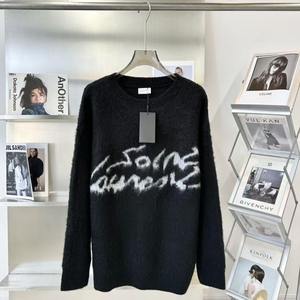 Sudadera de cuello redondo para hombre de color sólido con manga larga Patrón de letras de amante Ropa de abrigo holgada-Suéter de artículos de punto - Product Image 5